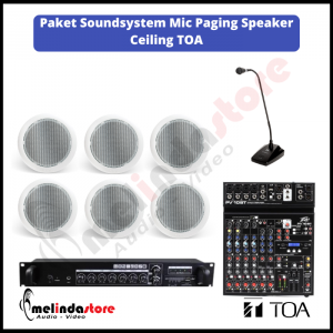 Paket Soundsystem Mic Paging Speaker Ceiling TOA ZS-658R - 6 Speaker